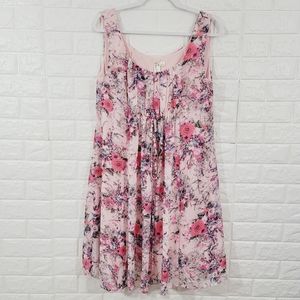 Emma & Michele Pink Floral Sleeveless Summer Dress
